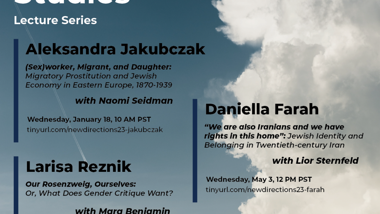 April 4, 12 PM: Larisa Reznik, Our Rosenzweig, Ourselves: Or, What Does  Gender Critique Want?