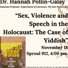flier for Dr pollin-gallay's talk