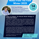 flier for sven-erik rose's talk